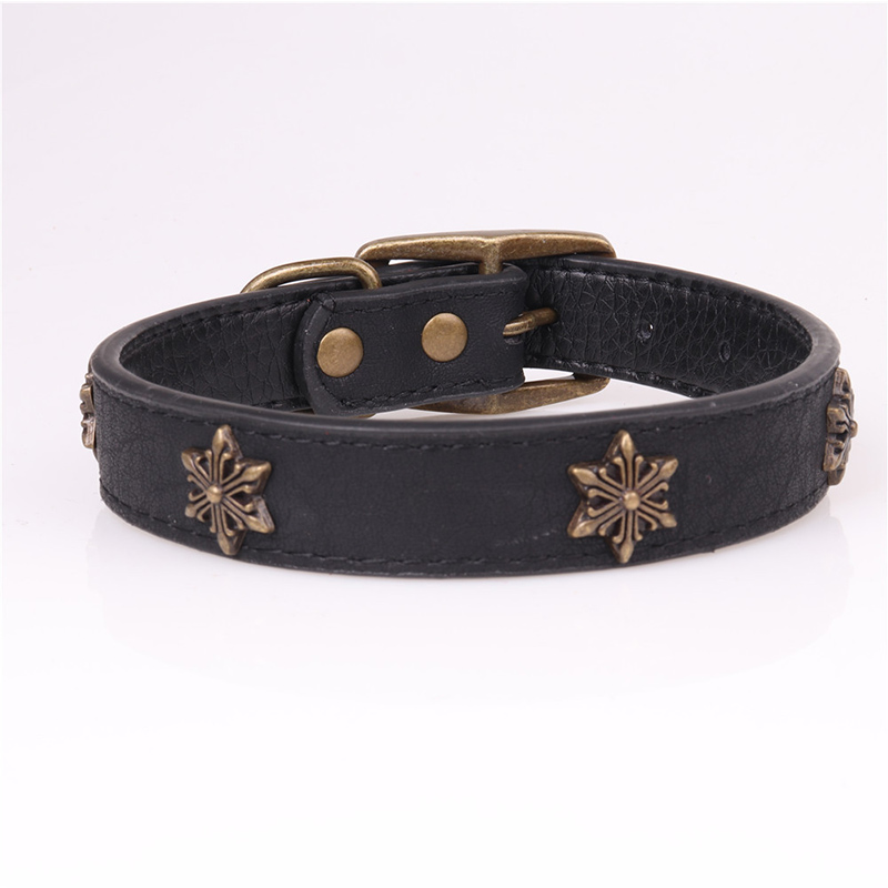 Leather Pet Collars for Medium or Large Dogs Adjustment Range 12 to 18