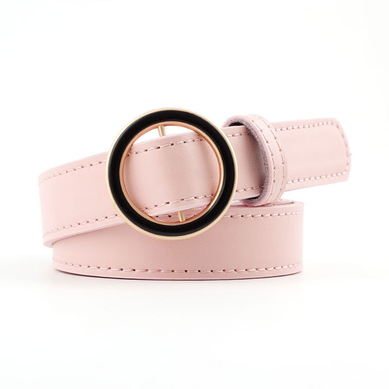 12 Styles Women Belts Luxury Brand Double Circle Buckle PU Leather Waist Strap Jeans Trousers Casual Ladies Female Waistband