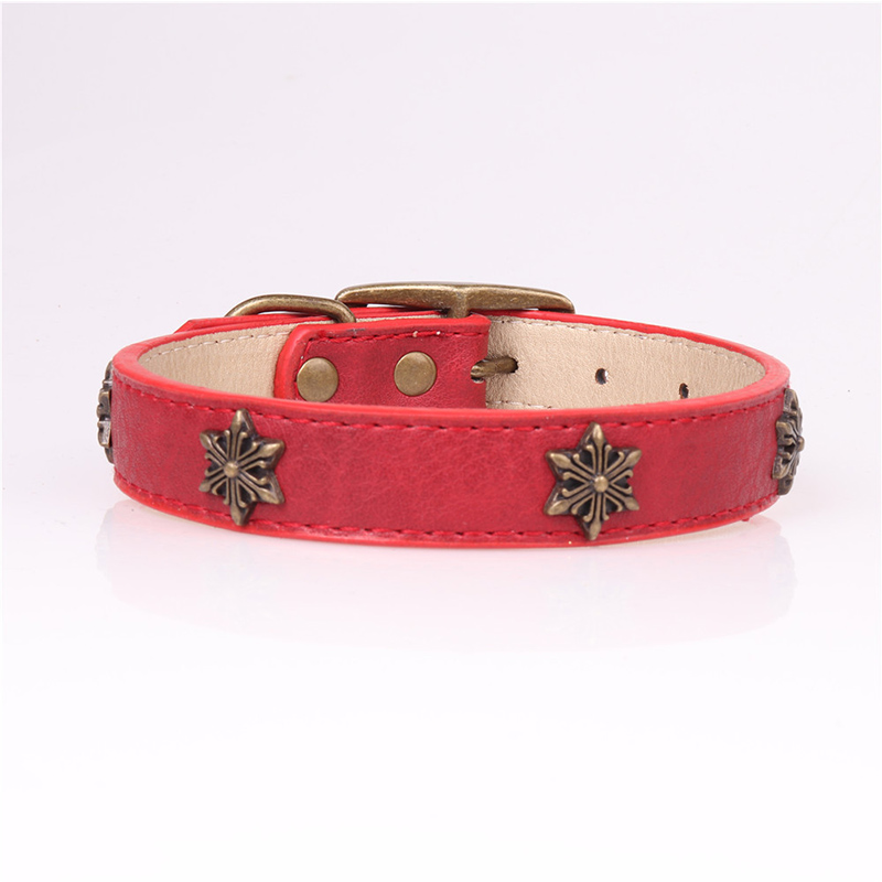 Leather Pet Collars for Medium or Large Dogs Adjustment Range 12 to 18
