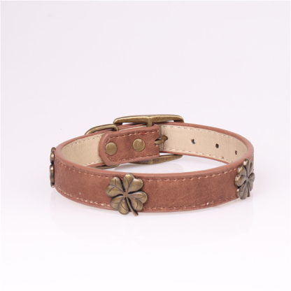 Leather Pet Collars for Medium or Large Dogs Adjustment Range 12 to 18