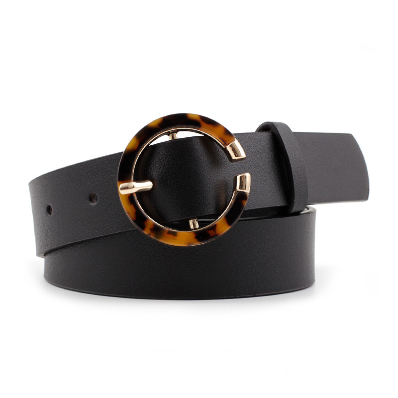 12 Styles Women Belts Luxury Brand Double Circle Buckle PU Leather Waist Strap Jeans Trousers Casual Ladies Female Waistband