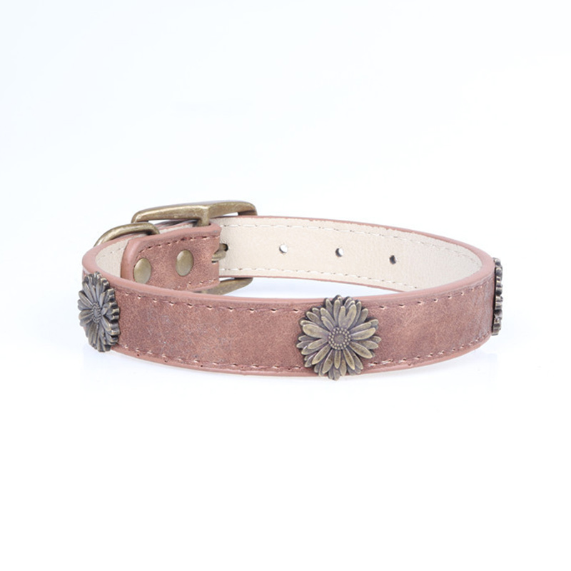 Leather Pet Collars for Medium or Large Dogs Adjustment Range 12 to 18