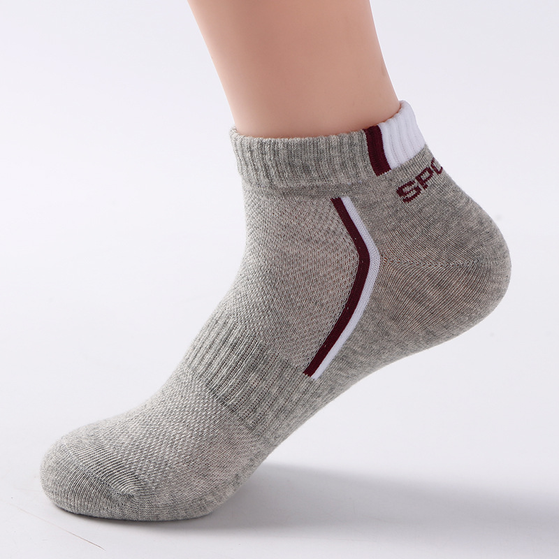 10 Pieces/Pack Men Cotton Socks Breathable Non-slip Summer Ankle Socks Women Mesh Boat Socks Men Short Socks Plus Size(EU39-46)