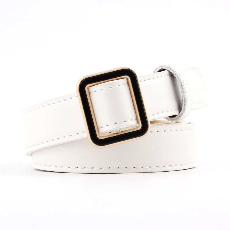 12 Styles Women Belts Luxury Brand Double Circle Buckle PU Leather Waist Strap Jeans Trousers Casual Ladies Female Waistband
