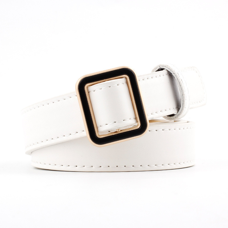 12 Styles Women Belts Luxury Brand Double Circle Buckle PU Leather Waist Strap Jeans Trousers Casual Ladies Female Waistband