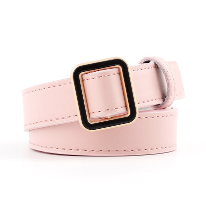 12 Styles Women Belts Luxury Brand Double Circle Buckle PU Leather Waist Strap Jeans Trousers Casual Ladies Female Waistband