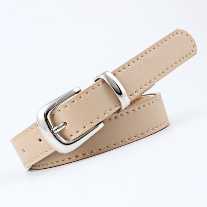 12 Styles Women Belts Luxury Brand Double Circle Buckle PU Leather Waist Strap Jeans Trousers Casual Ladies Female Waistband