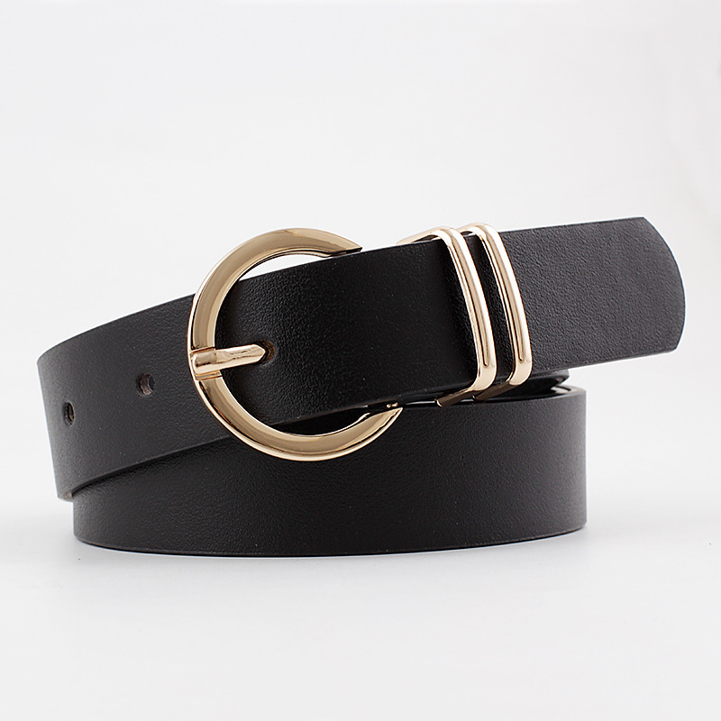 12 Styles Women Belts Luxury Brand Double Circle Buckle PU Leather Waist Strap Jeans Trousers Casual Ladies Female Waistband