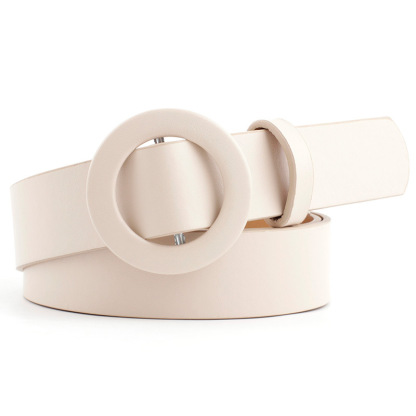 12 Styles Women Belts Luxury Brand Double Circle Buckle PU Leather Waist Strap Jeans Trousers Casual Ladies Female Waistband