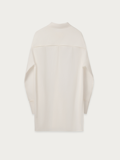 OVERSIZED LONG SLEEVE CUT-OUT COTTON SHIRT