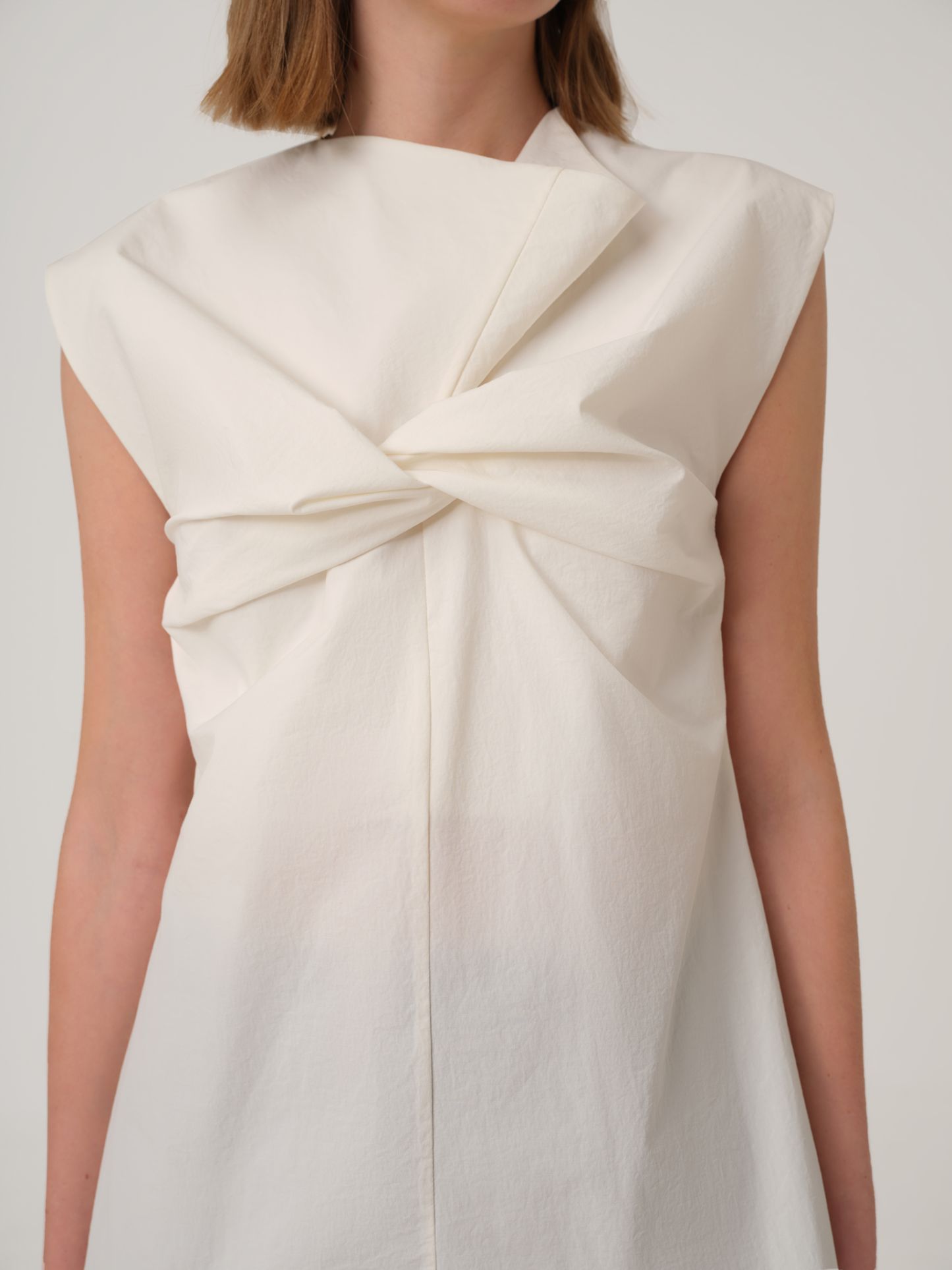 COWL NECK COTTON BLOUSE