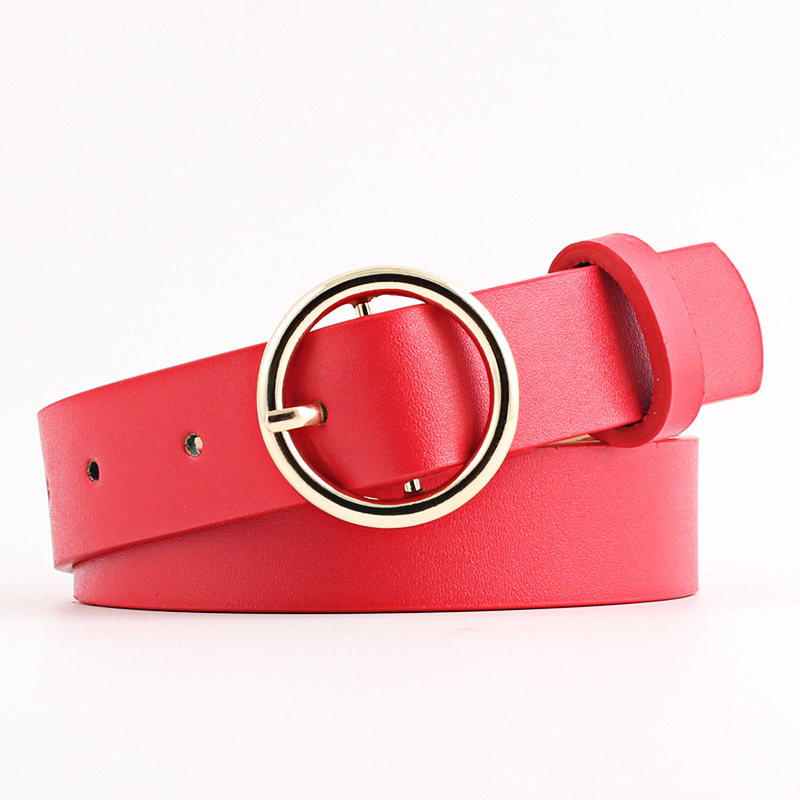 12 Styles Women Belts Luxury Brand Double Circle Buckle PU Leather Waist Strap Jeans Trousers Casual Ladies Female Waistband