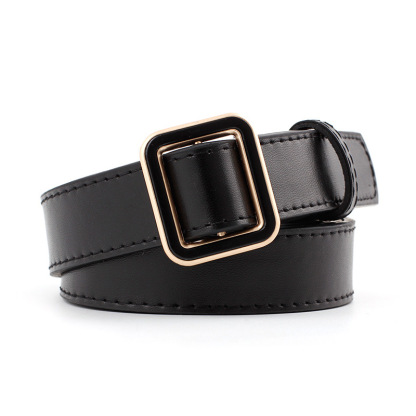 12 Styles Women Belts Luxury Brand Double Circle Buckle PU Leather Waist Strap Jeans Trousers Casual Ladies Female Waistband