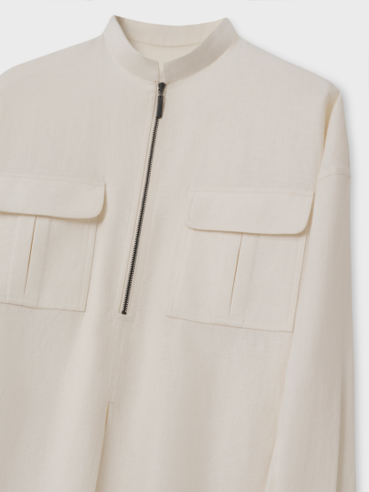 OVERSIZED LONG SLEEVE LINEN SHIRT