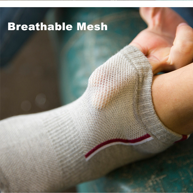 10 Pieces/Pack Men Cotton Socks Breathable Non-slip Summer Ankle Socks Women Mesh Boat Socks Men Short Socks Plus Size(EU39-46)