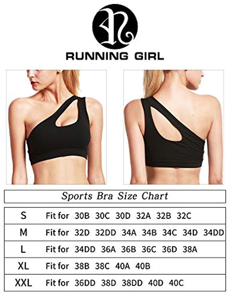 Sexy One Shoulder Yoga Bras Women Sports Top Crop Athletic Vest Push Up Underwear BH Sports Bra Sportswear Wire Free Gym Shirts