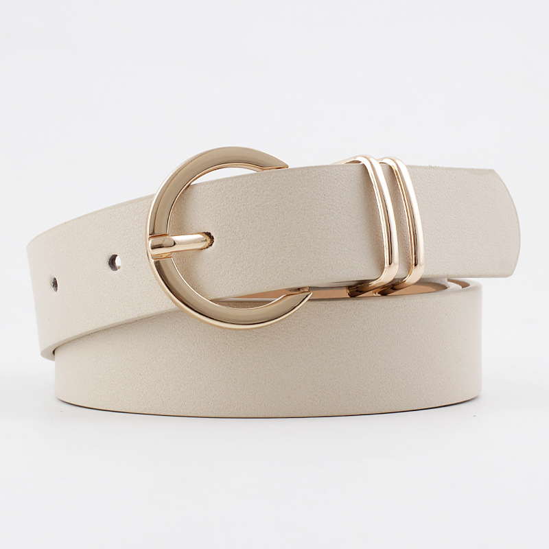 12 Styles Women Belts Luxury Brand Double Circle Buckle PU Leather Waist Strap Jeans Trousers Casual Ladies Female Waistband