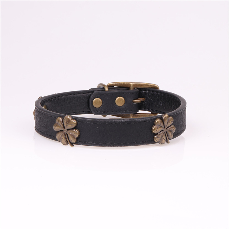 Leather Pet Collars for Medium or Large Dogs Adjustment Range 12 to 18