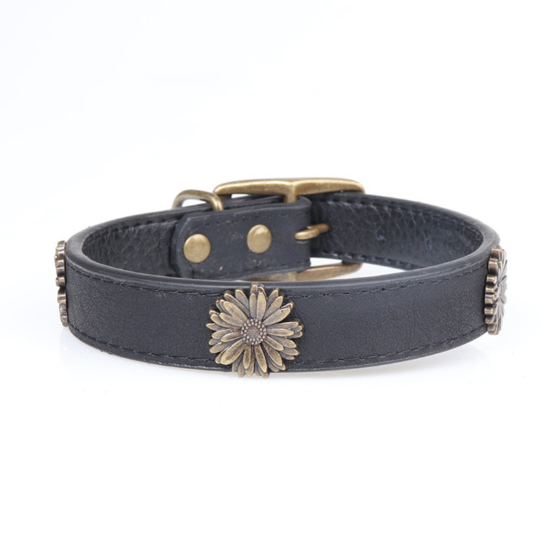Leather Pet Collars for Medium or Large Dogs Adjustment Range 12 to 18