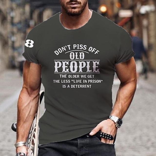 Men's Tee T shirt Shirt 3D Print Graphic Letter Plus Size Short Sleeve