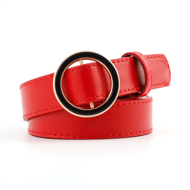 12 Styles Women Belts Luxury Brand Double Circle Buckle PU Leather Waist Strap Jeans Trousers Casual Ladies Female Waistband