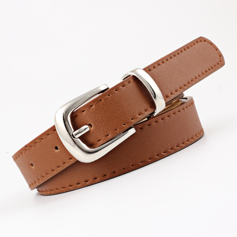 12 Styles Women Belts Luxury Brand Double Circle Buckle PU Leather Waist Strap Jeans Trousers Casual Ladies Female Waistband