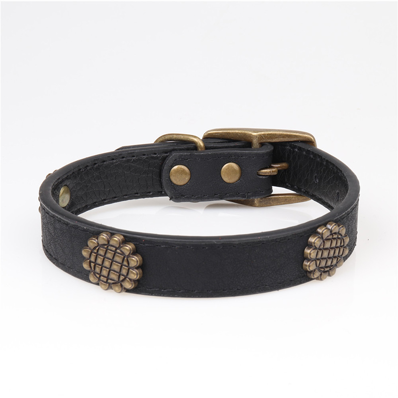 Leather Pet Collars for Medium or Large Dogs Adjustment Range 12 to 18