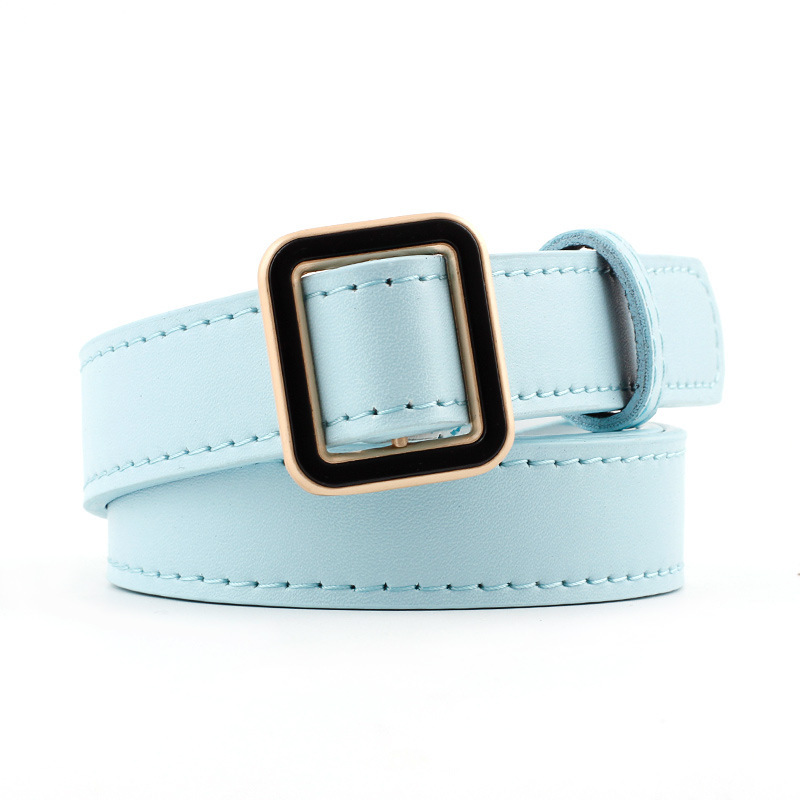 12 Styles Women Belts Luxury Brand Double Circle Buckle PU Leather Waist Strap Jeans Trousers Casual Ladies Female Waistband