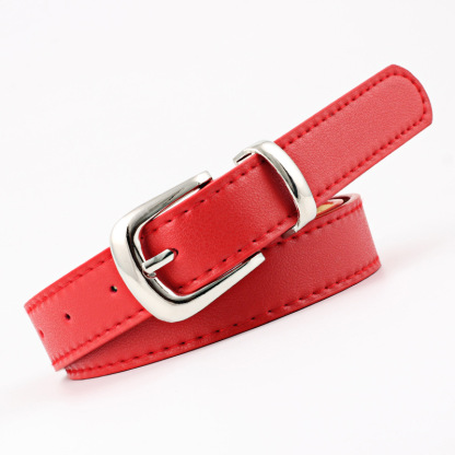 12 Styles Women Belts Luxury Brand Double Circle Buckle PU Leather Waist Strap Jeans Trousers Casual Ladies Female Waistband