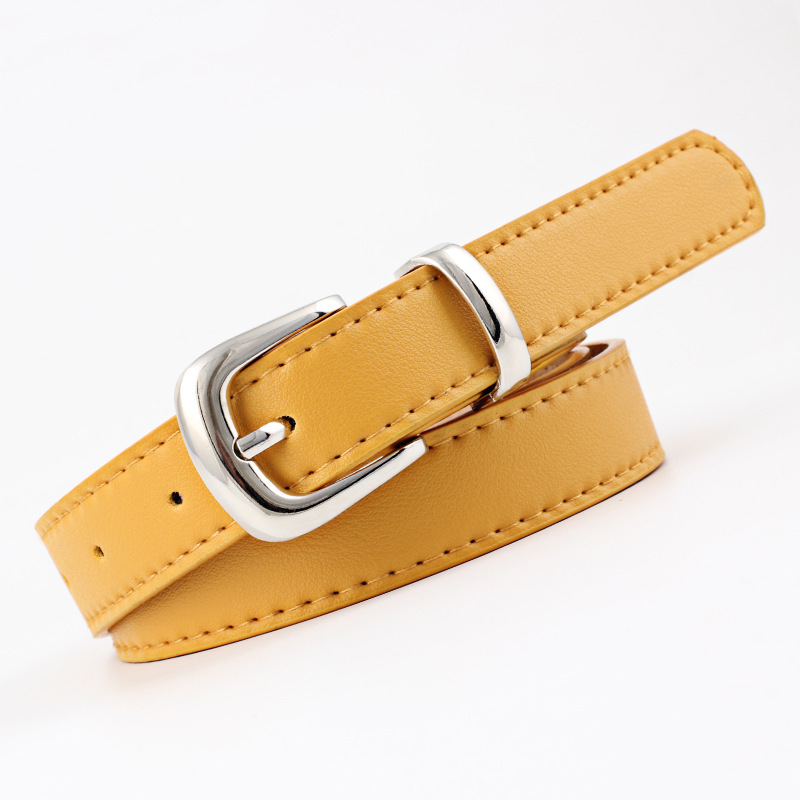 12 Styles Women Belts Luxury Brand Double Circle Buckle PU Leather Waist Strap Jeans Trousers Casual Ladies Female Waistband