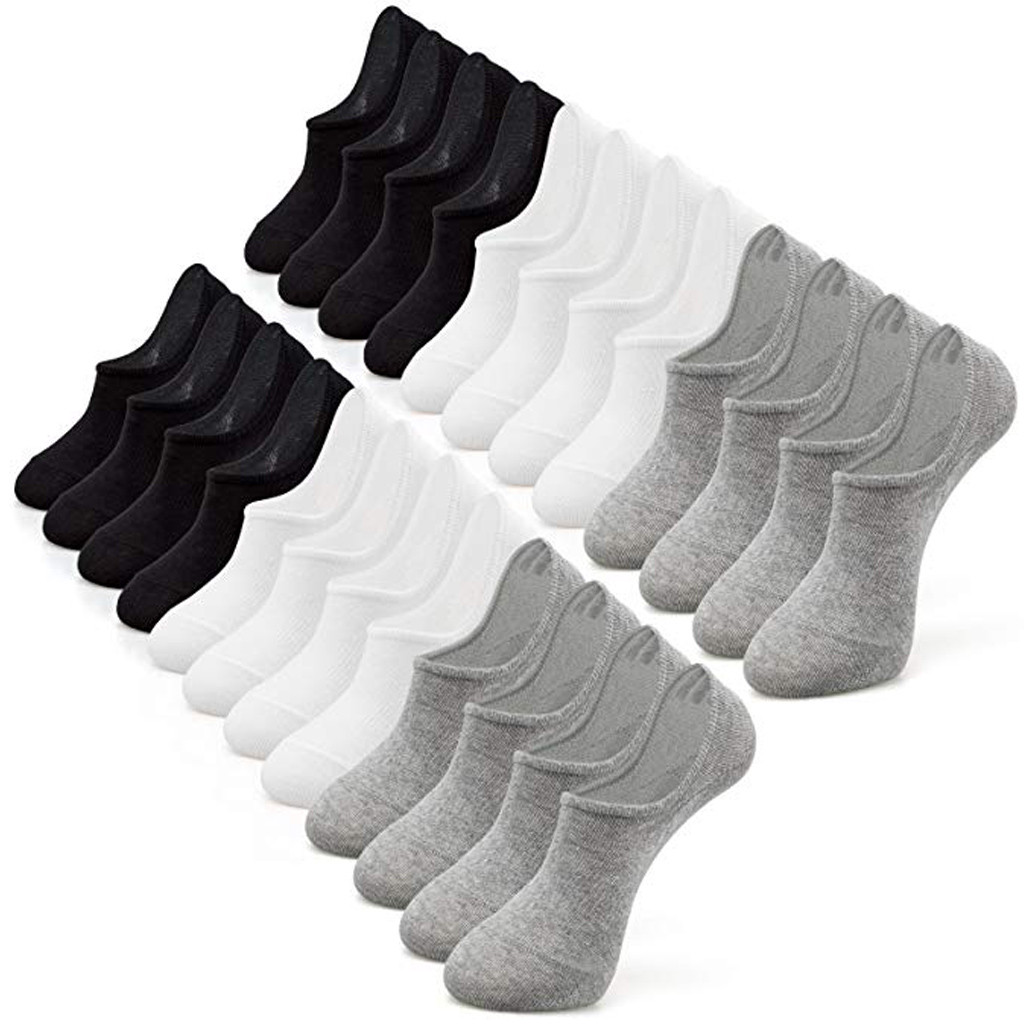 12 Pairs Short socks Woman Sweat summer comfortable cotton bamboo girl Solid Color Cotton Low Tube Casual Sundress Socks Y924