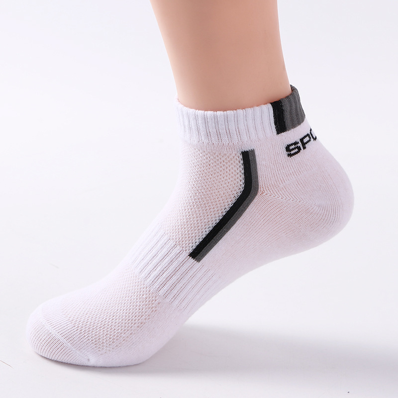 10 Pieces/Pack Men Cotton Socks Breathable Non-slip Summer Ankle Socks Women Mesh Boat Socks Men Short Socks Plus Size(EU39-46)