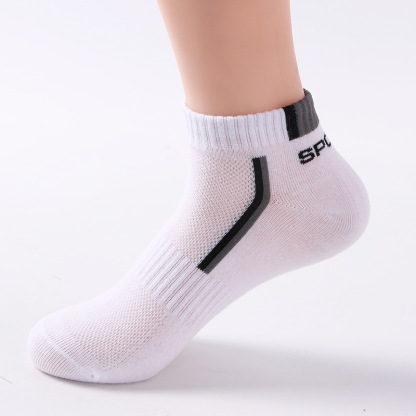 10 Pieces/Pack Men Cotton Socks Breathable Non-slip Summer Ankle Socks Women Mesh Boat Socks Men Short Socks Plus Size(EU39-46)