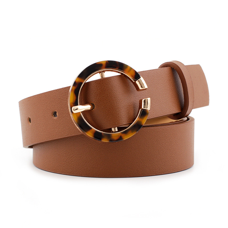 12 Styles Women Belts Luxury Brand Double Circle Buckle PU Leather Waist Strap Jeans Trousers Casual Ladies Female Waistband