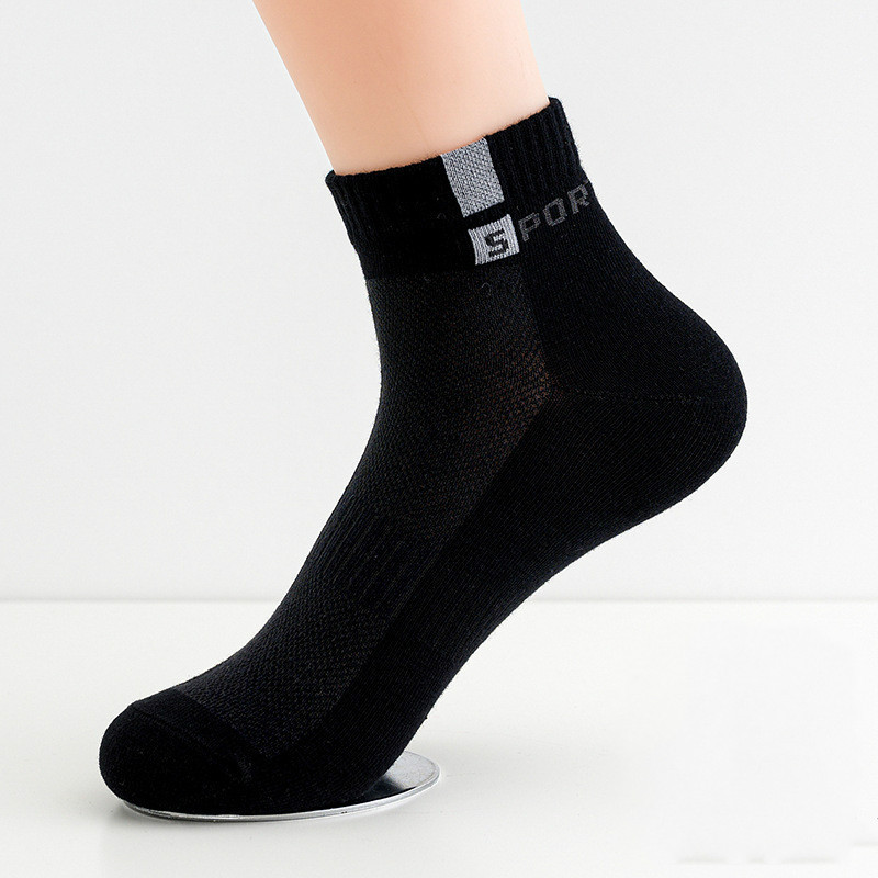 10 Pieces/Pack Men Cotton Socks Breathable Non-slip Summer Ankle Socks Women Mesh Boat Socks Men Short Socks Plus Size(EU39-46)