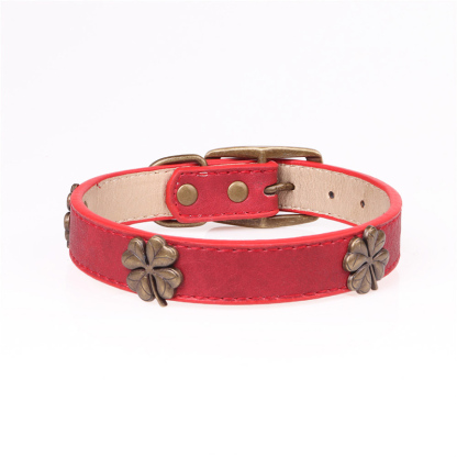 Leather Pet Collars for Medium or Large Dogs Adjustment Range 12 to 18