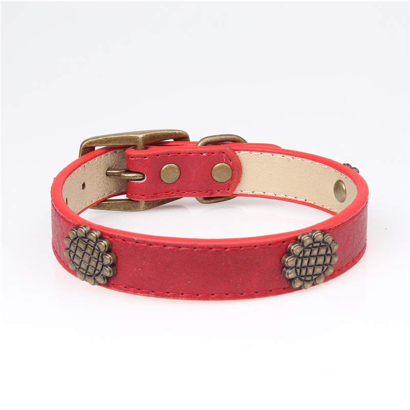 Leather Pet Collars for Medium or Large Dogs Adjustment Range 12 to 18