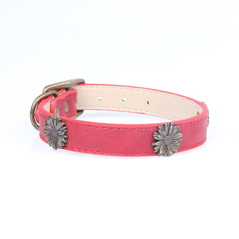 Leather Pet Collars for Medium or Large Dogs Adjustment Range 12 to 18