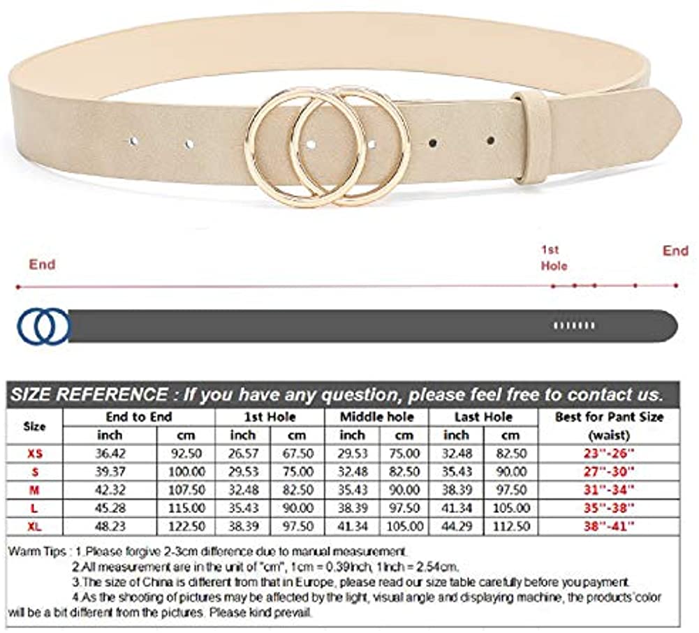 12 Styles Women Belts Luxury Brand Double Circle Buckle PU Leather Waist Strap Jeans Trousers Casual Ladies Female Waistband