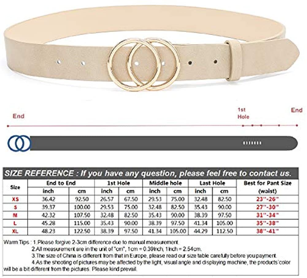 12 Styles Women Belts Luxury Brand Double Circle Buckle PU Leather Waist Strap Jeans Trousers Casual Ladies Female Waistband