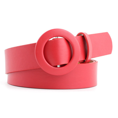 12 Styles Women Belts Luxury Brand Double Circle Buckle PU Leather Waist Strap Jeans Trousers Casual Ladies Female Waistband