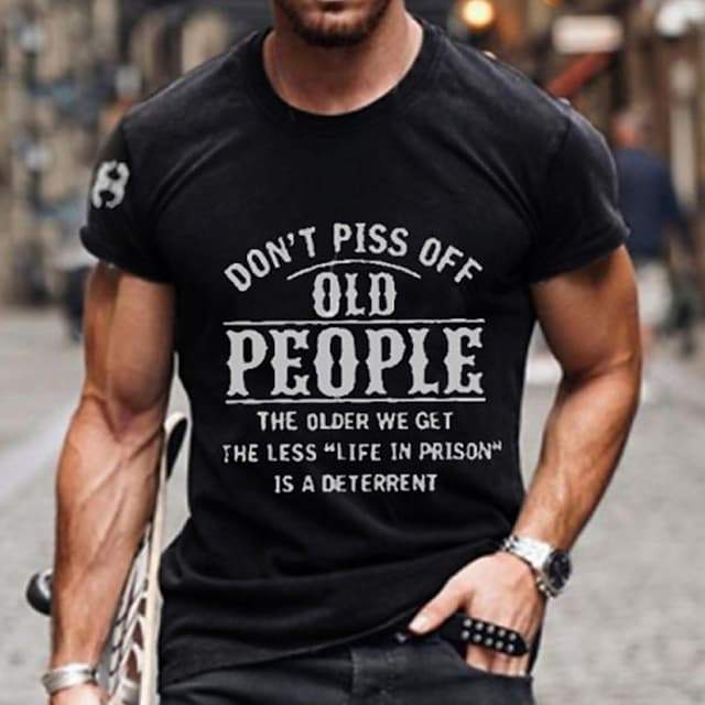 Men's Tee T shirt Shirt 3D Print Graphic Letter Plus Size Short Sleeve