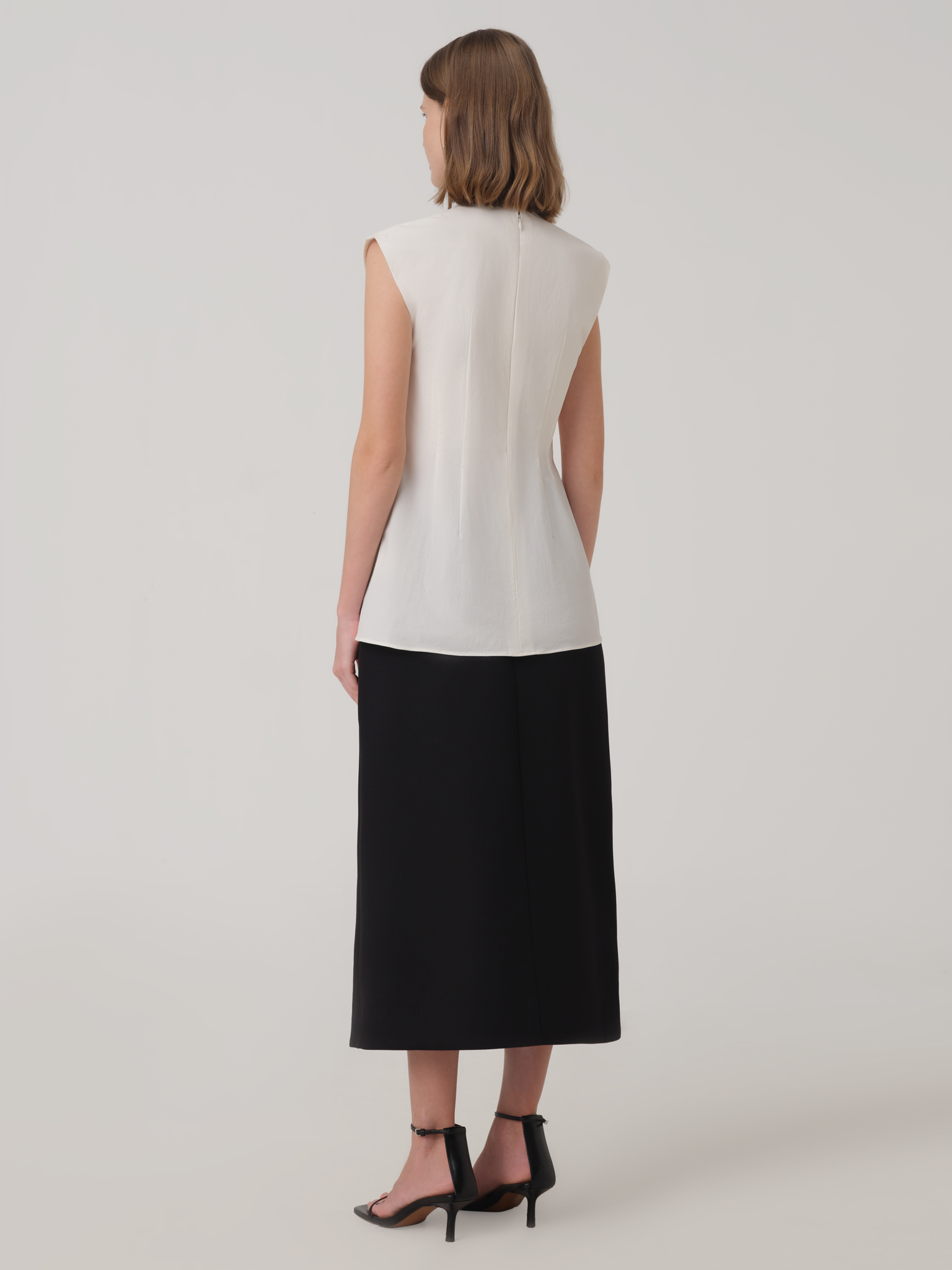 COWL NECK COTTON BLOUSE