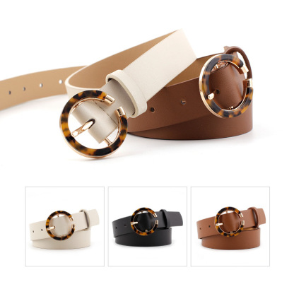 12 Styles Women Belts Luxury Brand Double Circle Buckle PU Leather Waist Strap Jeans Trousers Casual Ladies Female Waistband