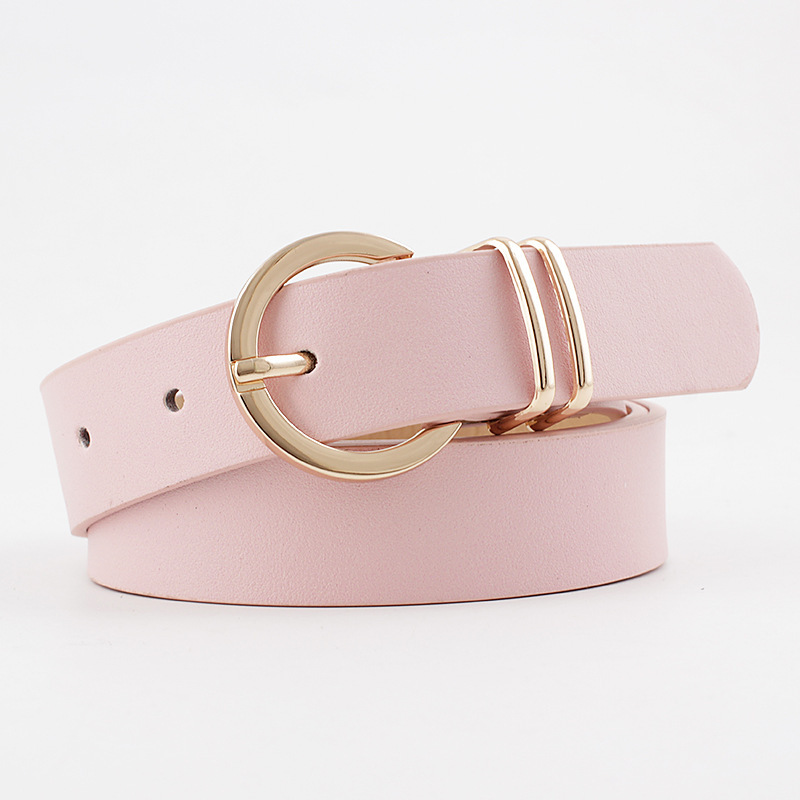 12 Styles Women Belts Luxury Brand Double Circle Buckle PU Leather Waist Strap Jeans Trousers Casual Ladies Female Waistband