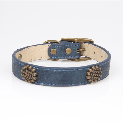 Leather Pet Collars for Medium or Large Dogs Adjustment Range 12 to 18